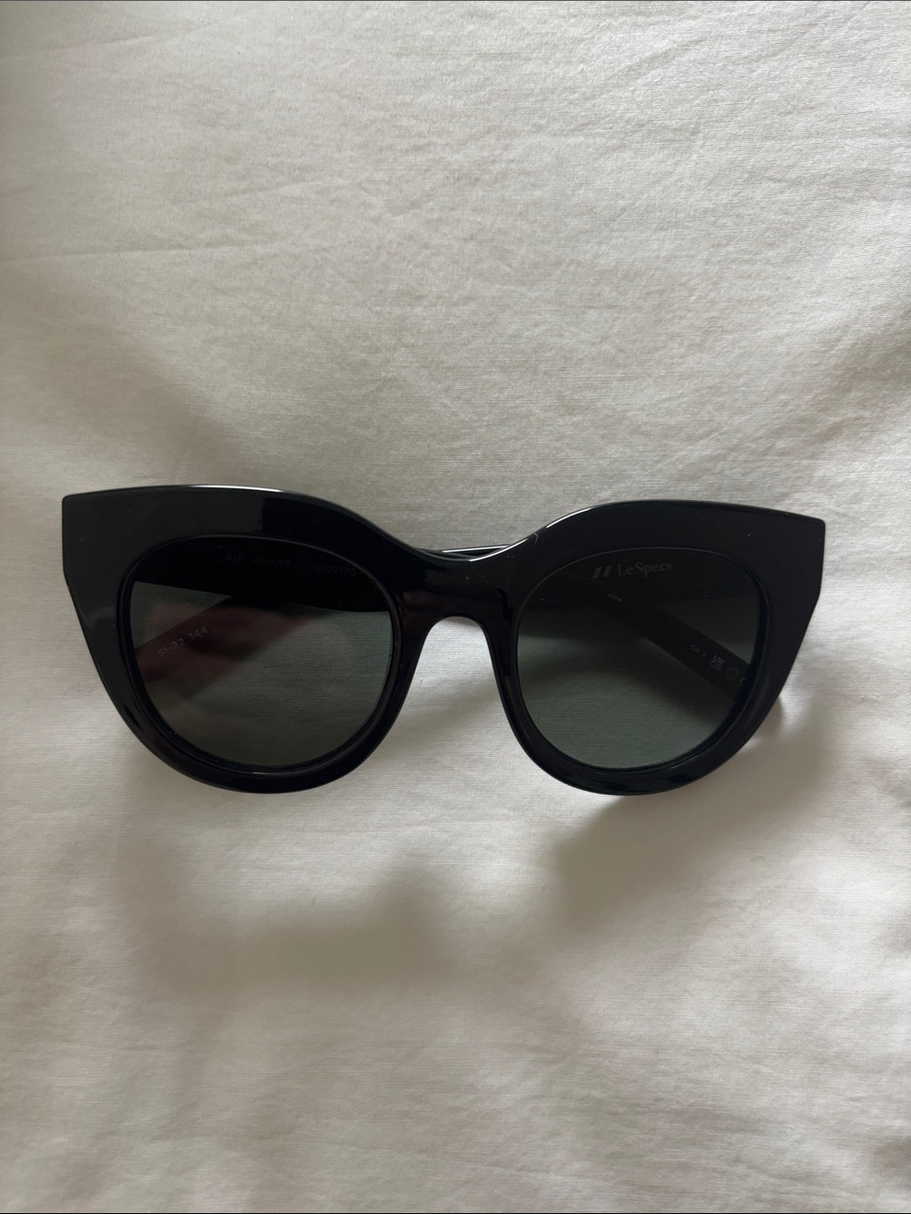 Le Specs Black Oversized Cat-Eye Sunglasses